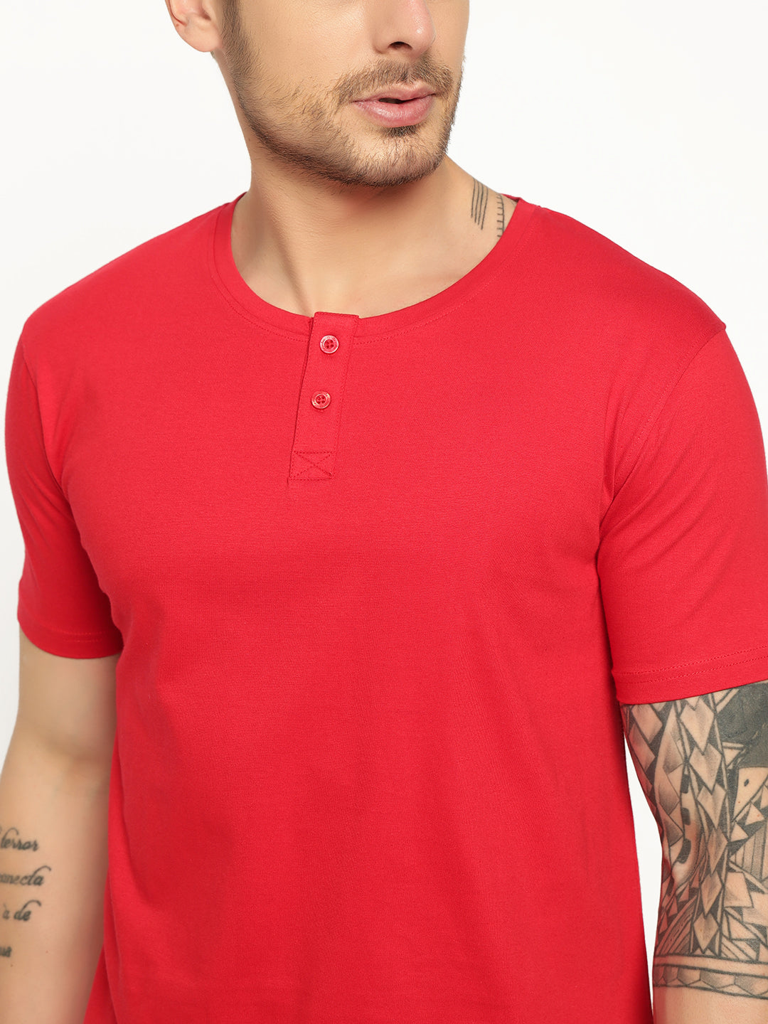 Ap'pulse Men's Short Sleeve Henley Tshirt