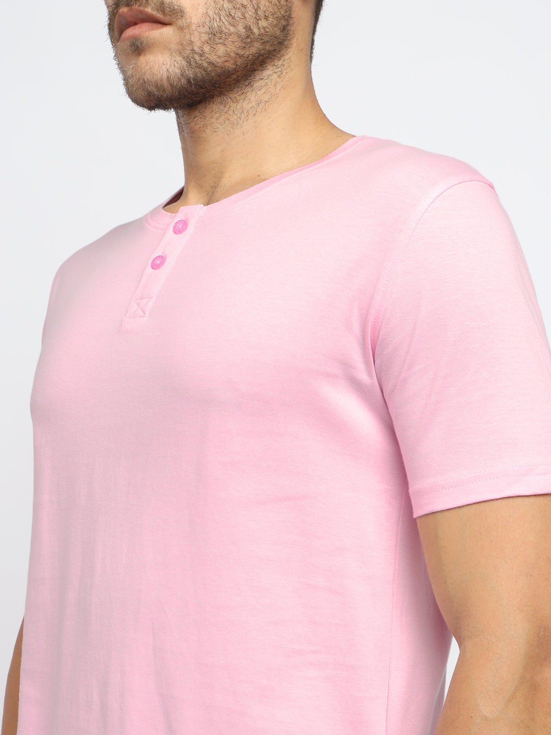 Ap'pulse Men's Short Sleeve Henley Tshirt