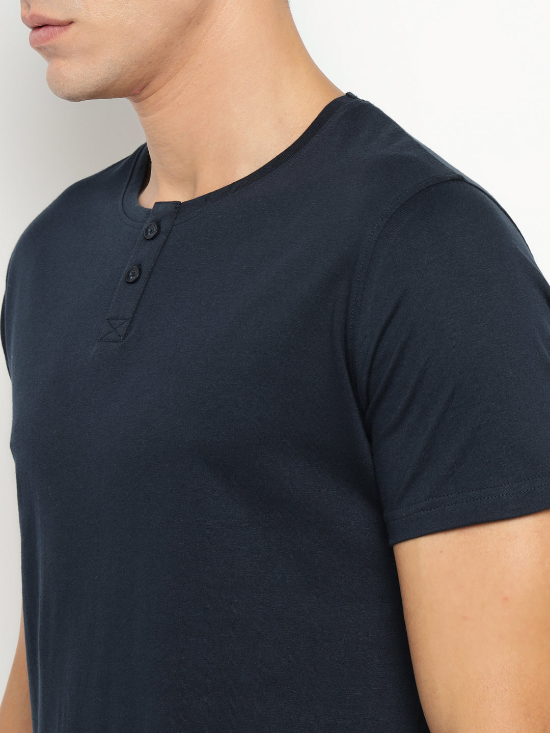 Ap'pulse Men's Short Sleeve Henley Tshirt