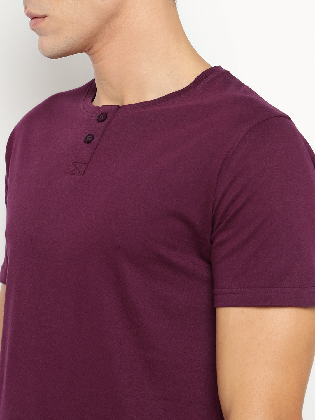 Ap'pulse Men's Short Sleeve Henley Tshirt