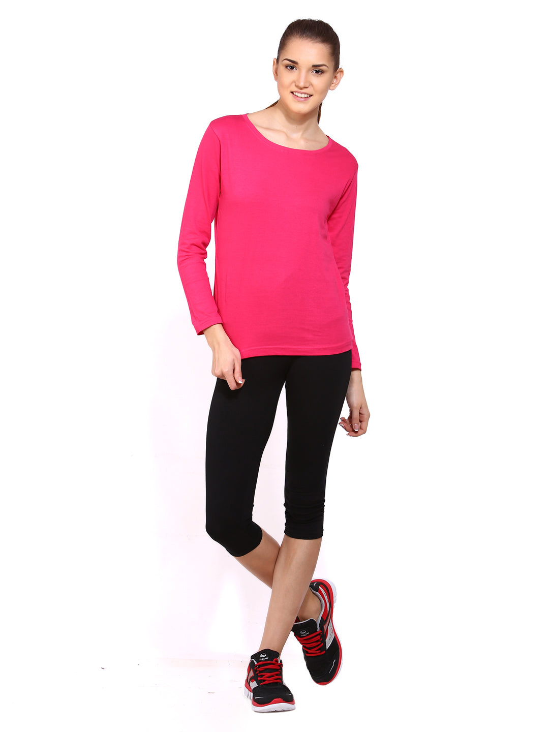 Ap'pulse Women's Long Sleeve Round Neck T-Shirt