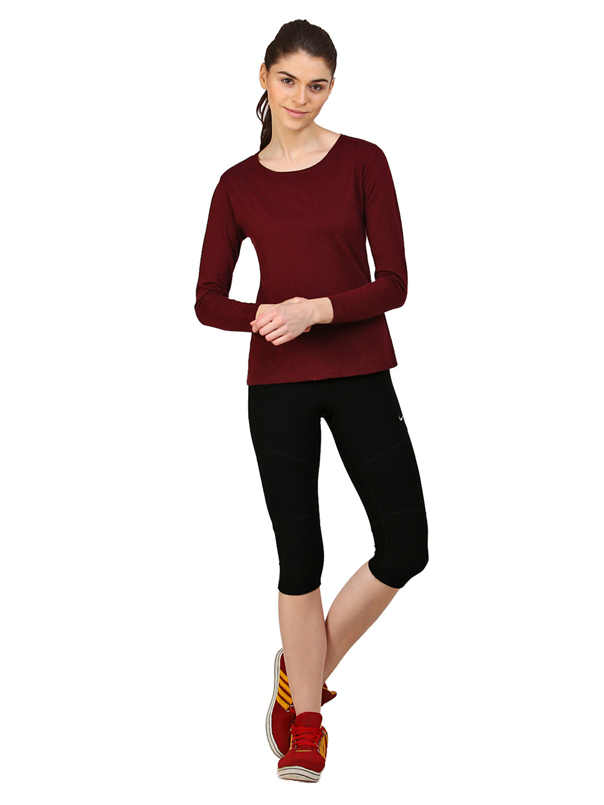 Ap'pulse Women's Long Sleeve Round neck Tshirt
