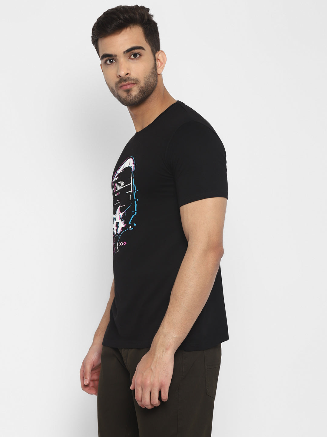 Ap'pulse Men's Short Sleeve Round Neck Printed Tshirt