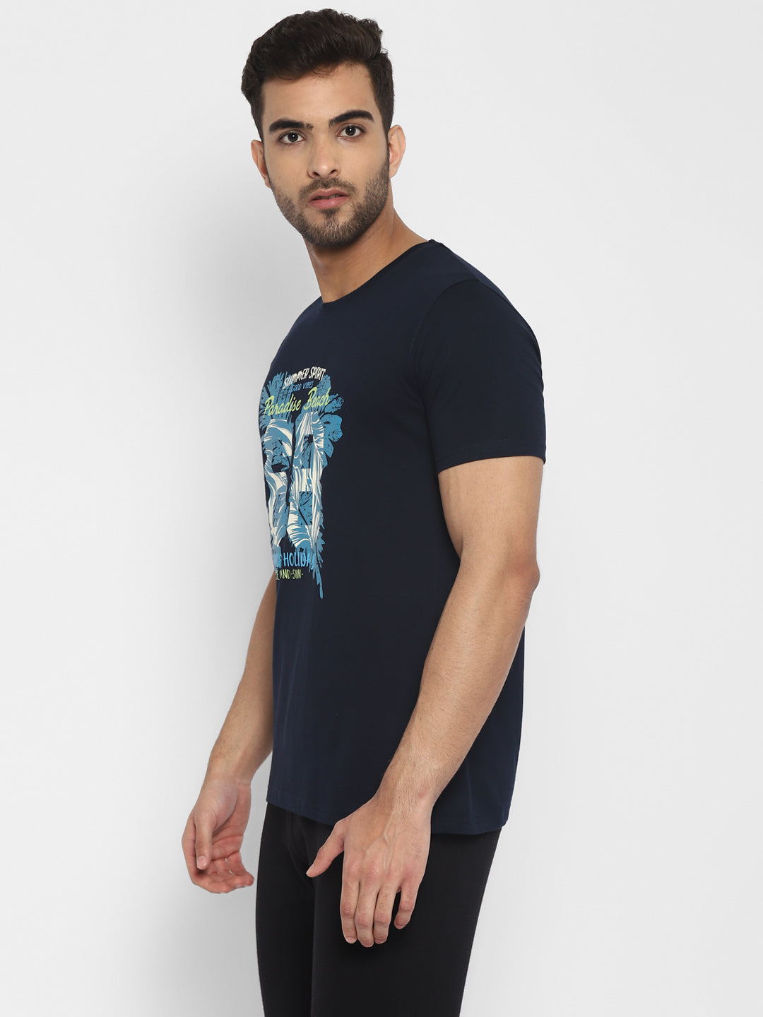 Ap'pulse Men's Short Sleeve Round Neck Printed Tshirt