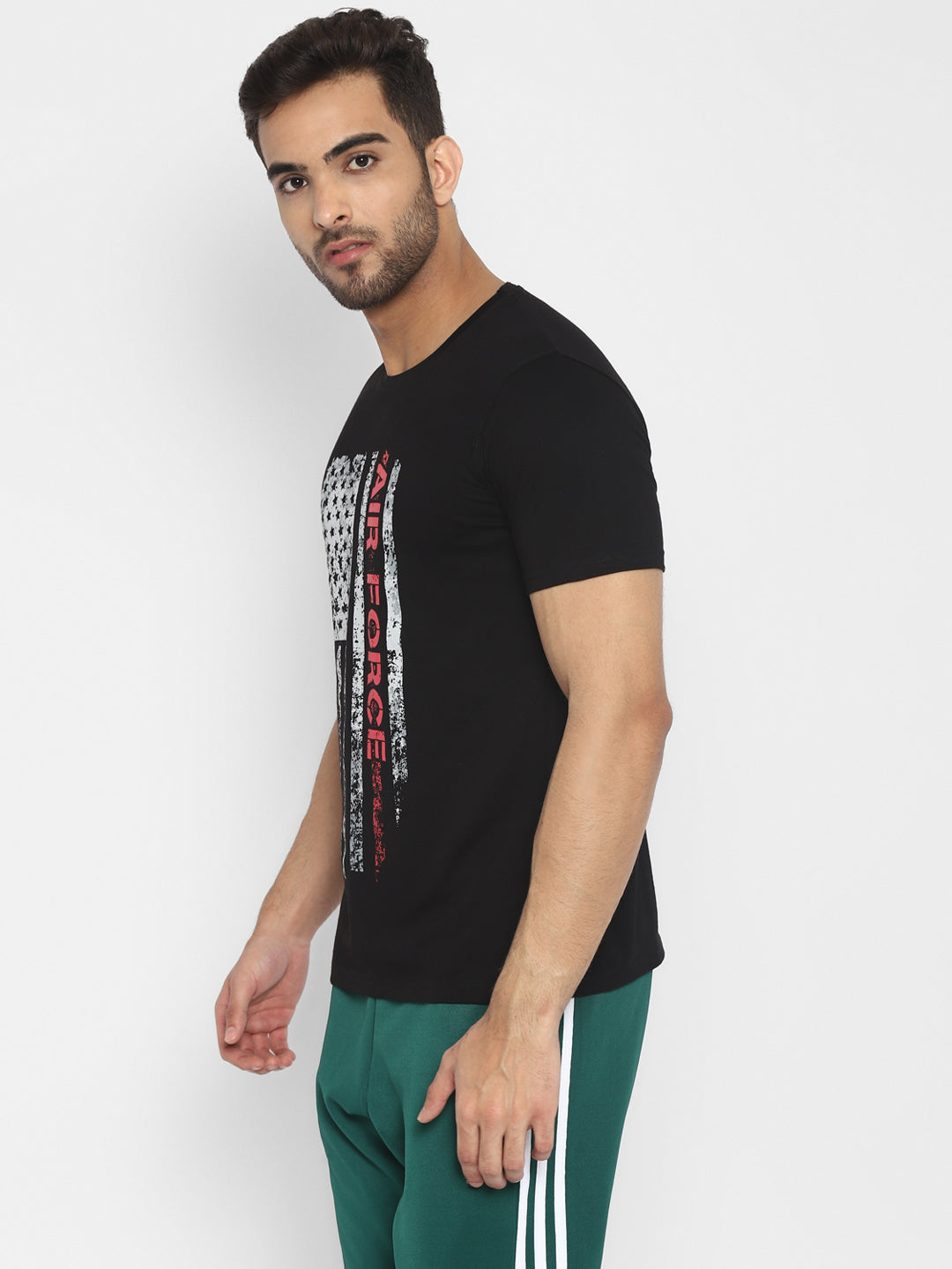 Ap'pulse Men's Short Sleeve Round Neck Printed Tshirt