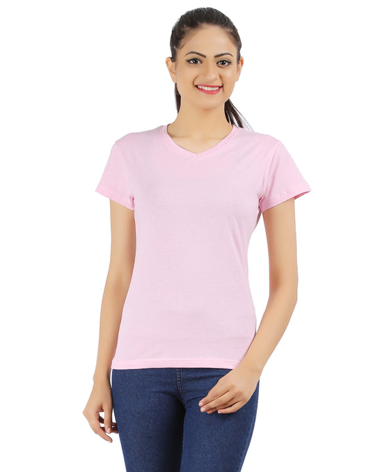 Ap'pulse Women's Short Sleeve V neck Tshirt