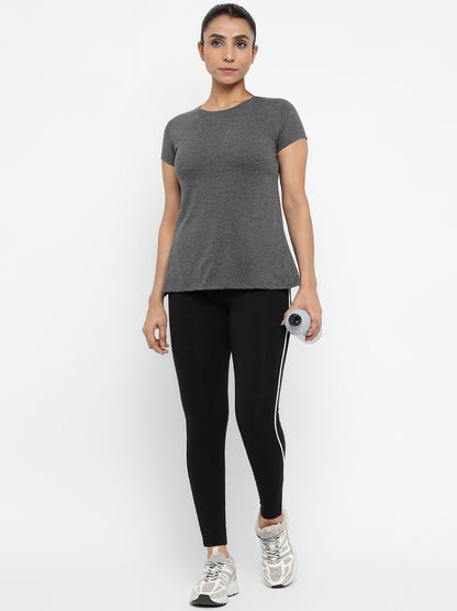 Appulse Women's Back Open T-Shirt | Women | Premium Cotton | Activewear | Athleisure