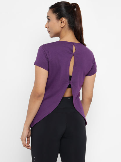Appulse Women's Back Open T-Shirt | Women | Premium Cotton | Activewear | Athleisure