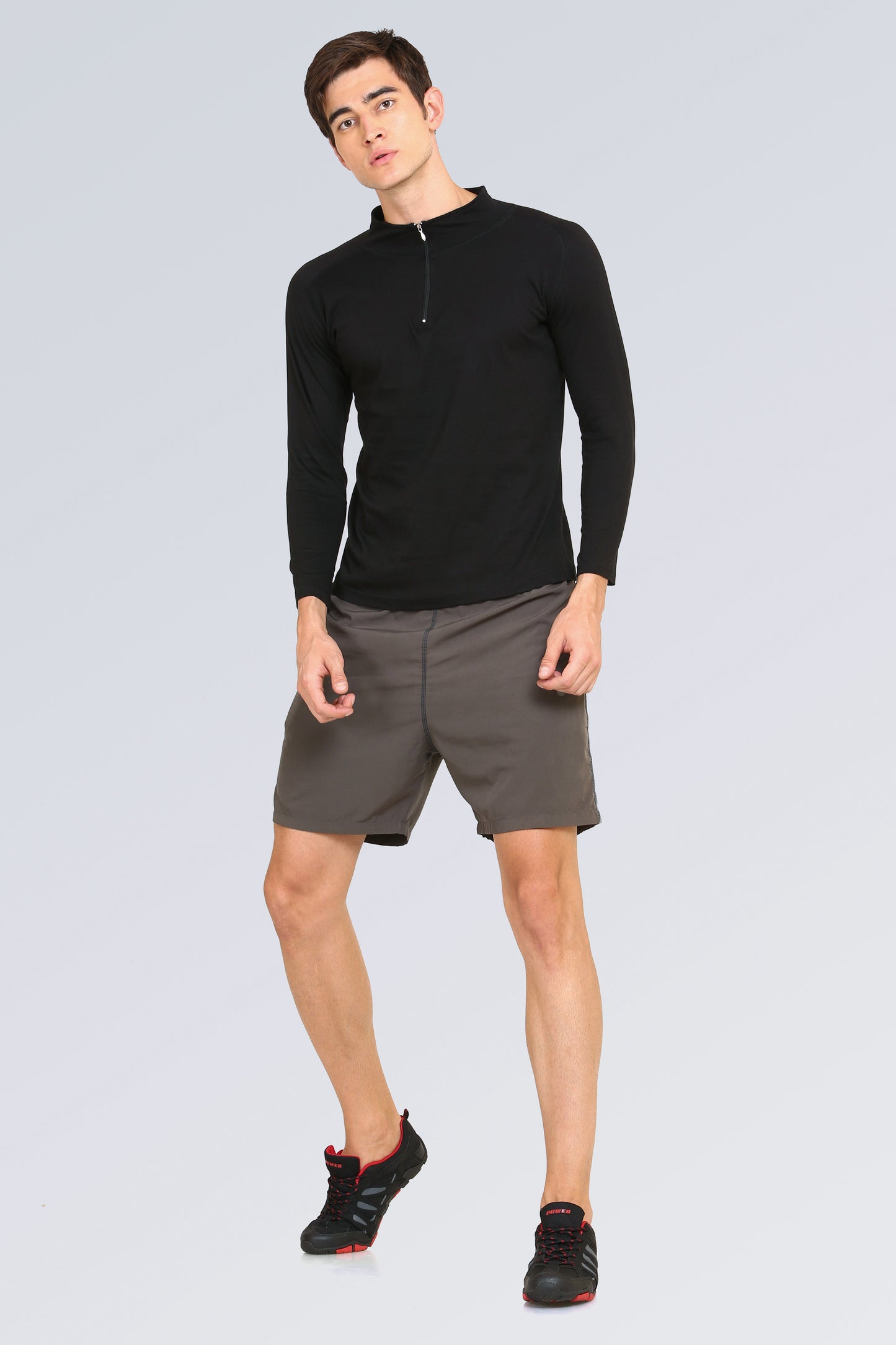 Appulse Men's 1/4 High Neck Zipper Raglan T-Shirt | Men | Premium Cotton | Activewear | Athleisure