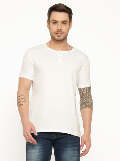 Appulse Men's Short Sleeve Henley T-Shirt | Men | Premium Cotton | Activewear | Athleisure