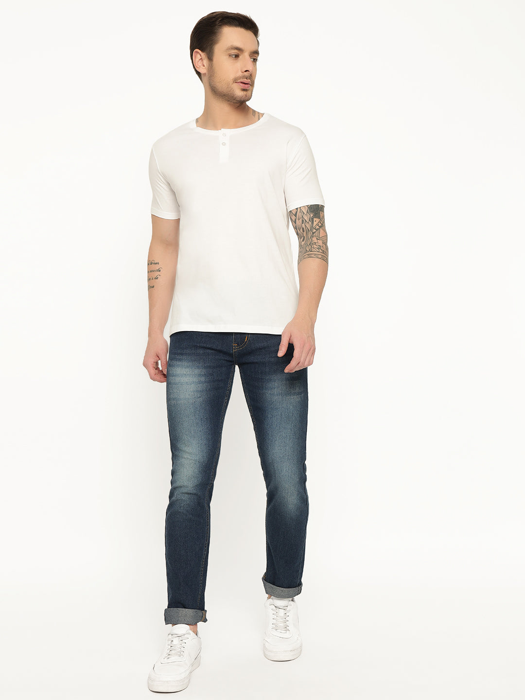 Ap'pulse Men's Short Sleeve Henley Tshirt