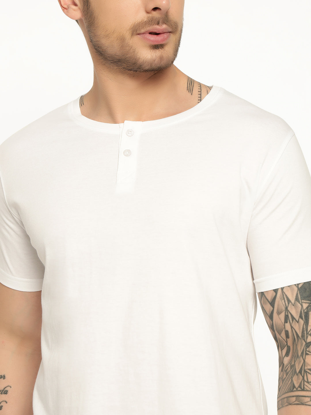 Ap'pulse Men's Short Sleeve Henley Tshirt