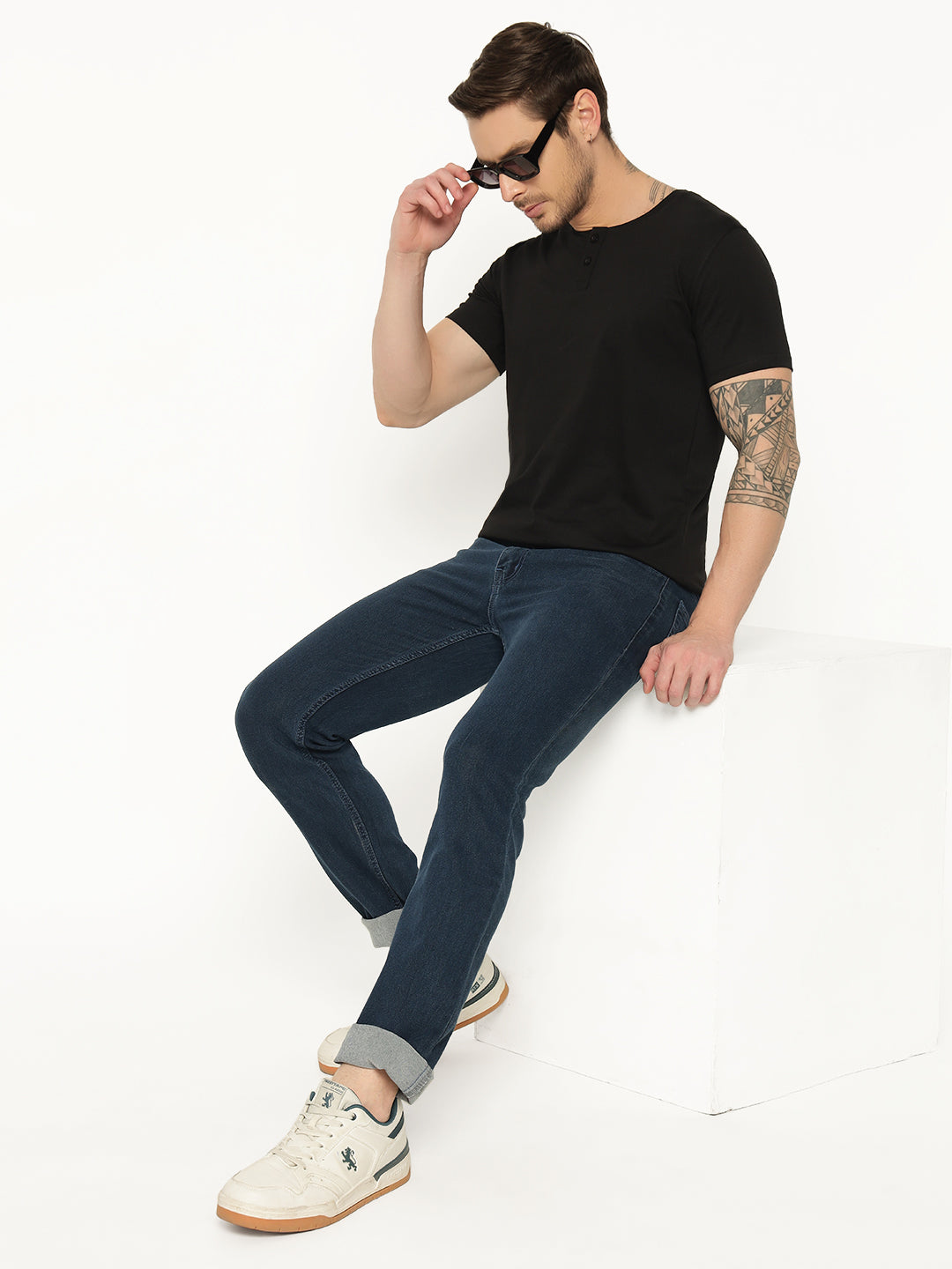 Ap'pulse Men's Short Sleeve Henley Tshirt