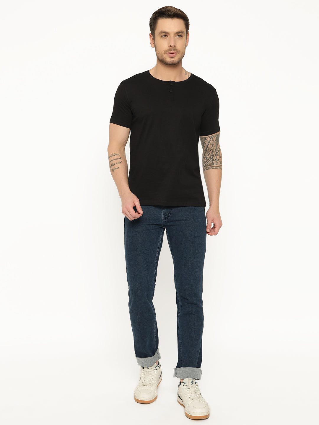 Ap'pulse Men's Short Sleeve Henley Tshirt