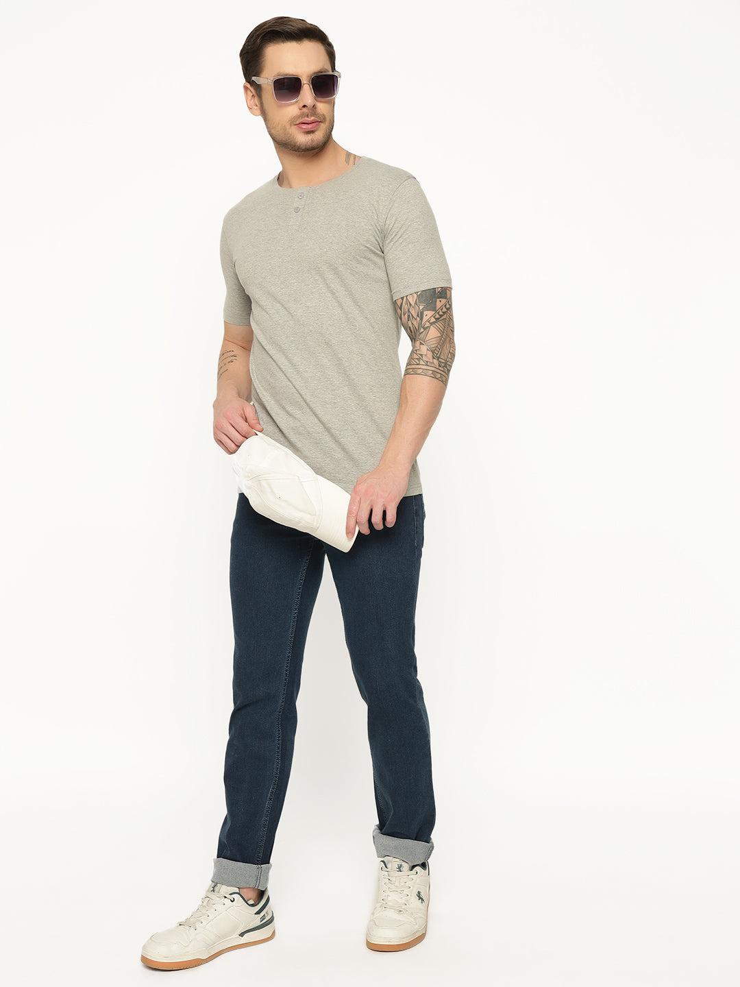Ap'pulse Men's Short Sleeve Henley Tshirt