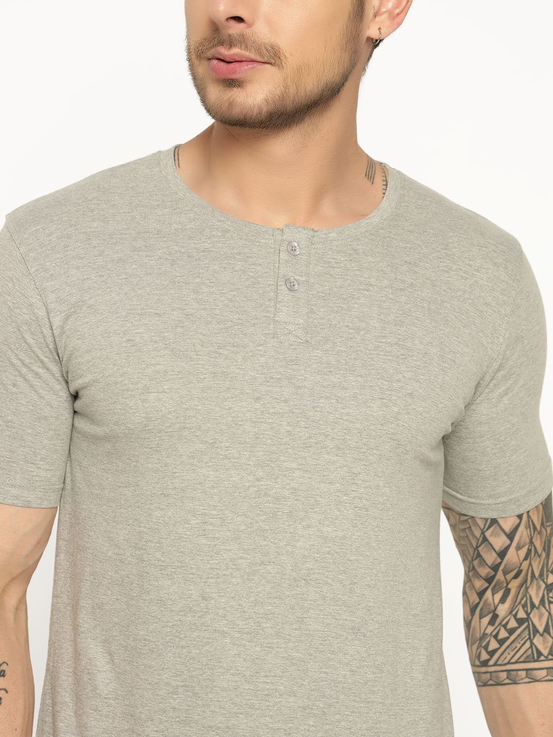 Ap'pulse Men's Short Sleeve Henley Tshirt