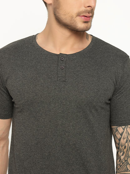 Appulse Men's Short Sleeve Henley T-Shirt | Men | Premium Cotton | Activewear | Athleisure