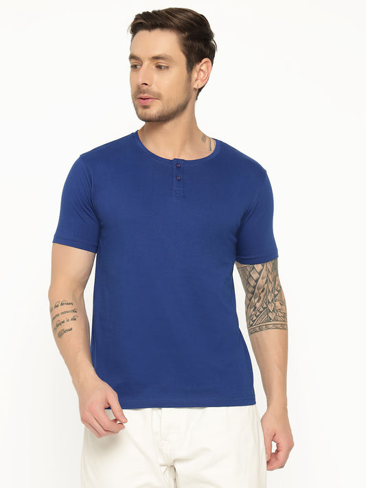 Ap'pulse Men's Short Sleeve Henley Tshirt