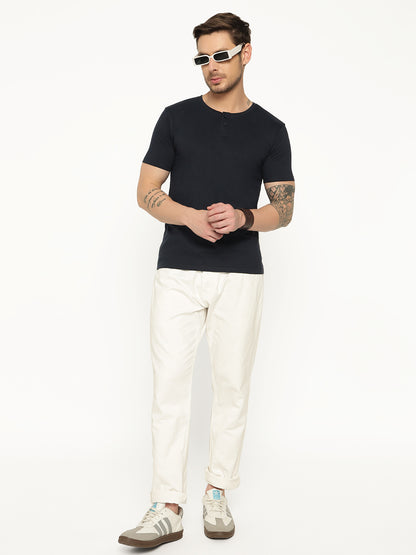 Appulse Men's Short Sleeve Henley T-Shirt | Men | Premium Cotton | Activewear | Athleisure