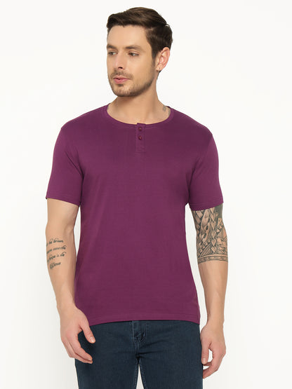 Appulse Men's Short Sleeve Henley T-Shirt | Men | Premium Cotton | Activewear | Athleisure