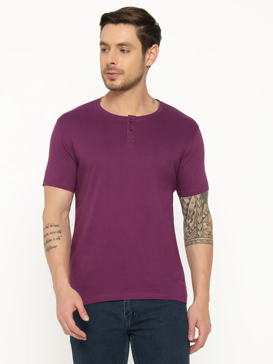 Ap'pulse Men's Short Sleeve Henley Tshirt
