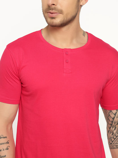 Appulse Men's Short Sleeve Henley T-Shirt | Men | Premium Cotton | Activewear | Athleisure