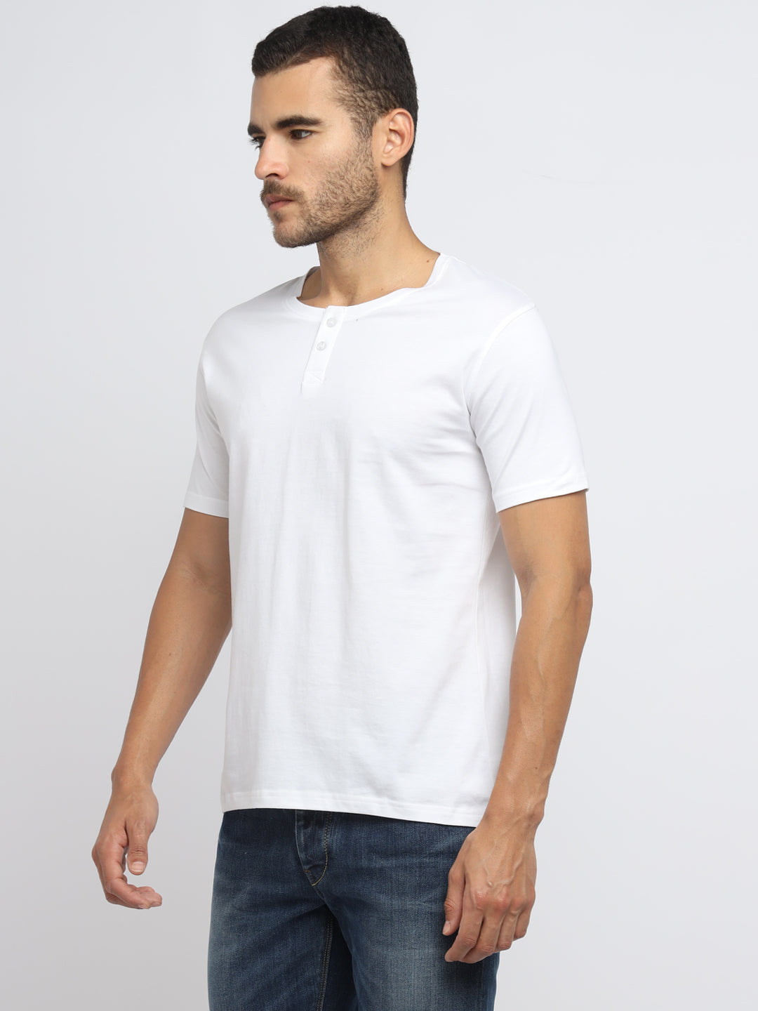 Ap'pulse Men's Short Sleeve Henley Tshirt