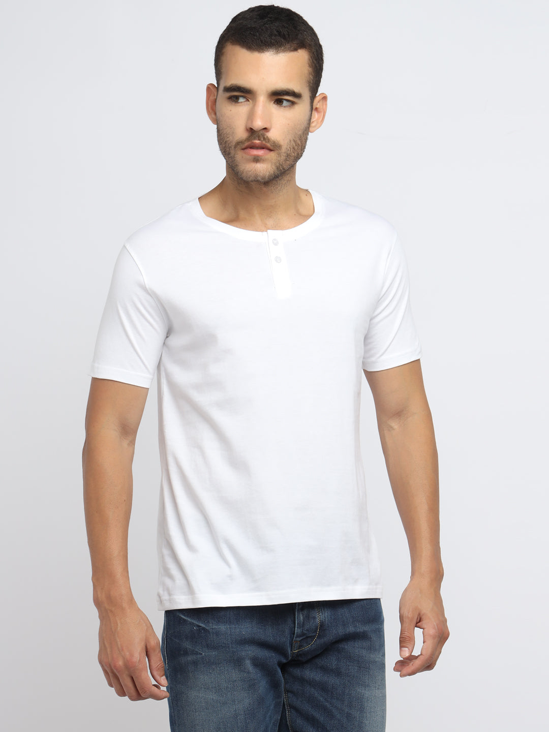 Ap'pulse Men's Short Sleeve Henley Tshirt