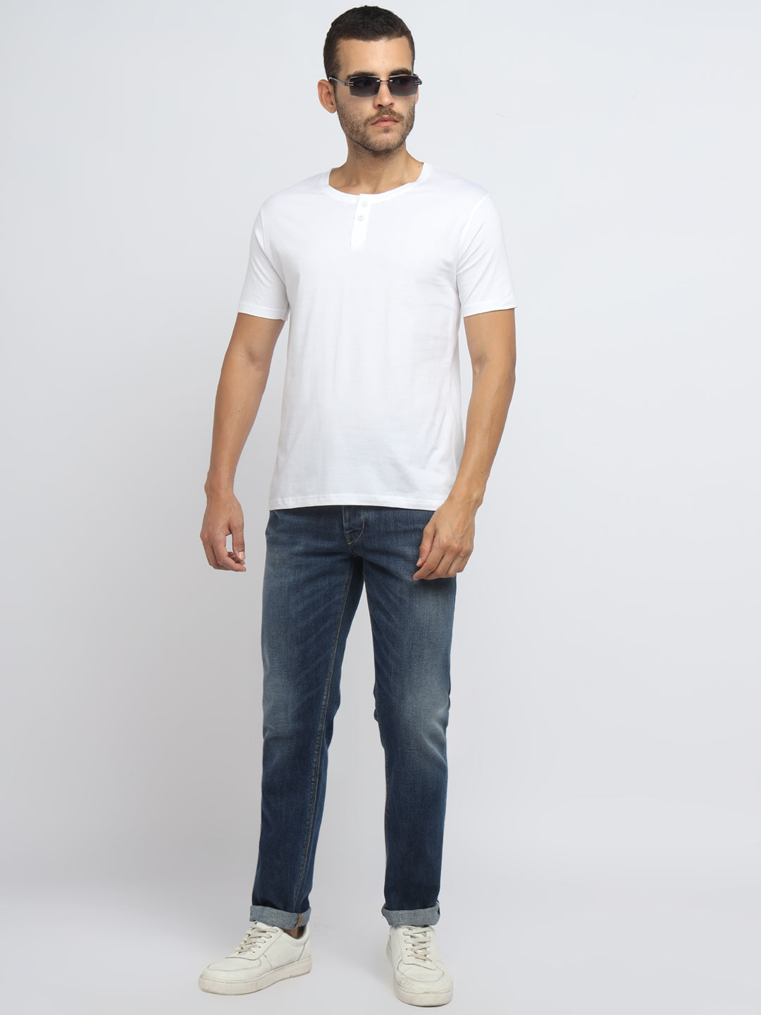 Ap'pulse Men's Short Sleeve Henley Tshirt