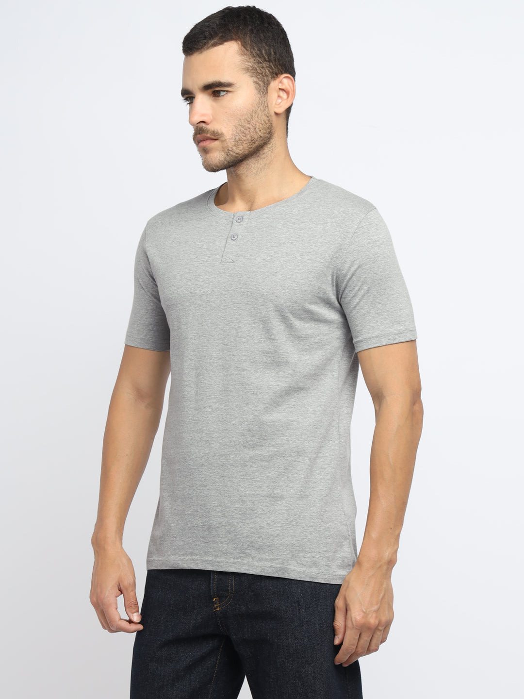 Ap'pulse Men's Short Sleeve Henley Tshirt