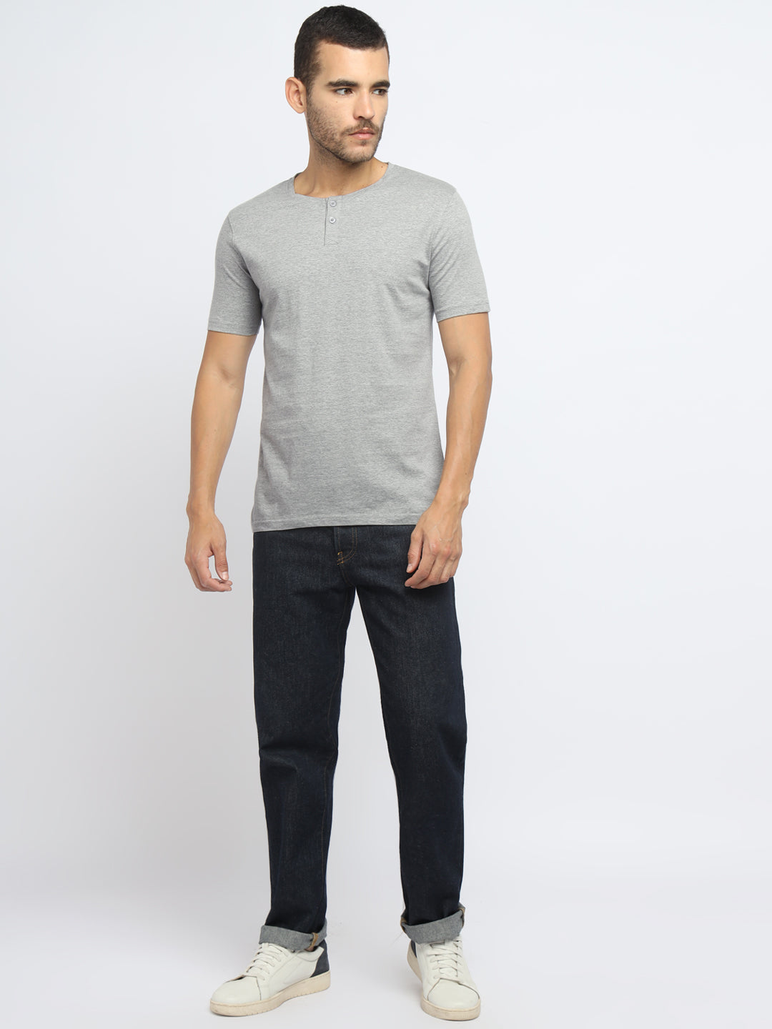 Ap'pulse Men's Short Sleeve Henley Tshirt