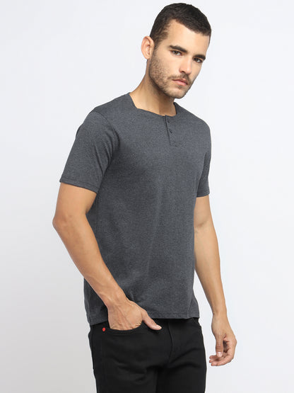Appulse Men's Short Sleeve Henley T-Shirt | Men | Premium Cotton | Activewear | Athleisure