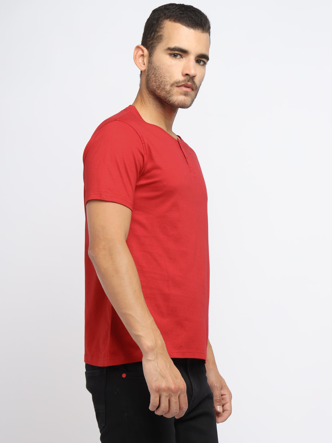Ap'pulse Men's Short Sleeve Henley Tshirt