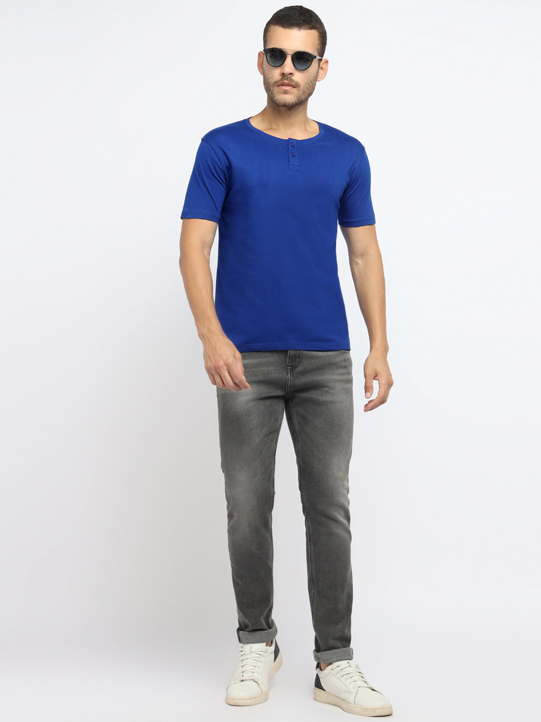 Ap'pulse Men's Short Sleeve Henley Tshirt