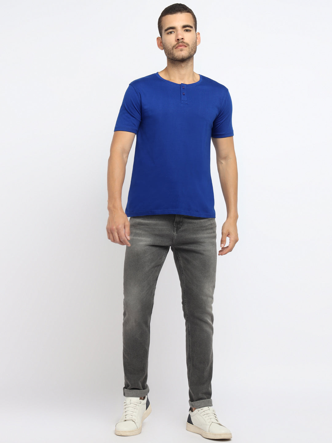 Ap'pulse Men's Short Sleeve Henley Tshirt