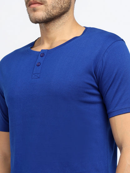 Appulse Men's Short Sleeve Henley T-Shirt | Men | Premium Cotton | Activewear | Athleisure