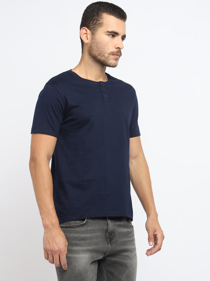 Appulse Men's Short Sleeve Henley T-Shirt | Men | Premium Cotton | Activewear | Athleisure