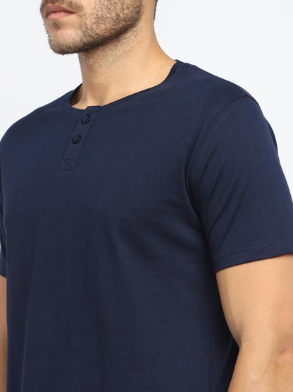 Appulse Men's Short Sleeve Henley T-Shirt | Men | Premium Cotton | Activewear | Athleisure