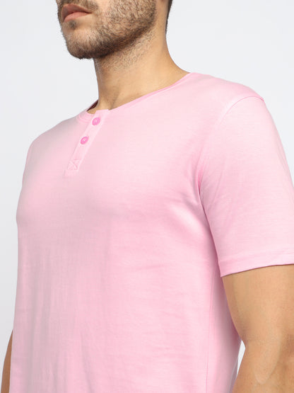 Appulse Men's Short Sleeve Henley T-Shirt | Men | Premium Cotton | Activewear | Athleisure