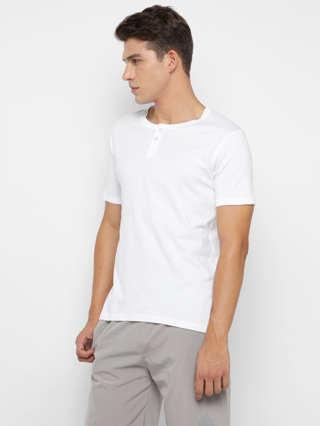 Ap'pulse Men's Short Sleeve Henley Tshirt