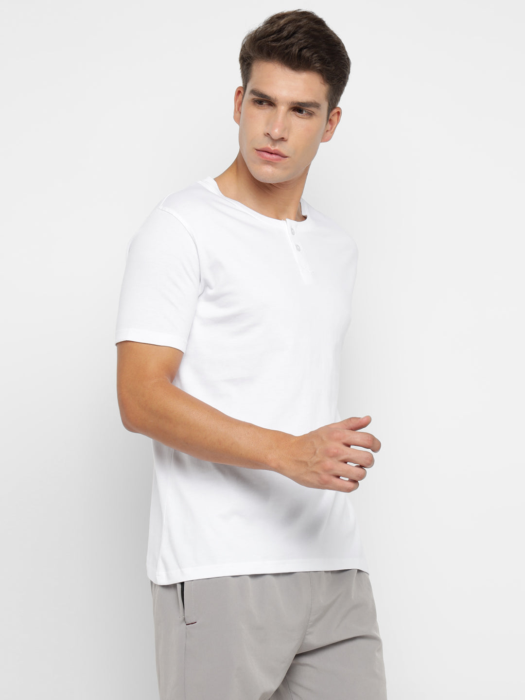 Ap'pulse Men's Short Sleeve Henley Tshirt