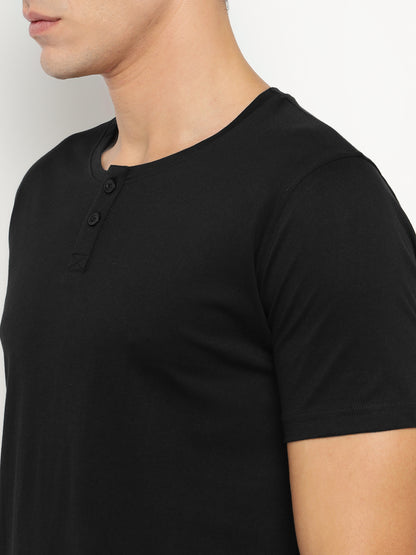 Appulse Men's Short Sleeve Henley T-Shirt | Men | Premium Cotton | Activewear | Athleisure