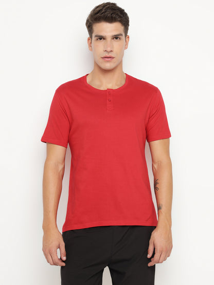 Appulse Men's Short Sleeve Henley T-Shirt | Men | Premium Cotton | Activewear | Athleisure