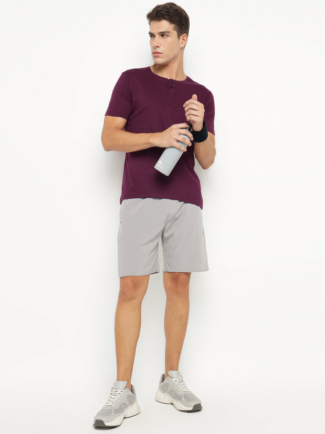 Ap'pulse Men's Short Sleeve Henley Tshirt