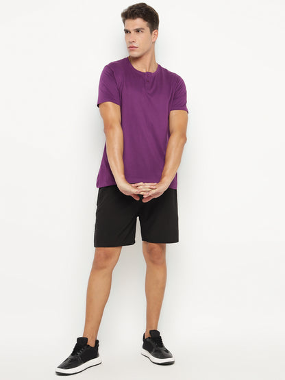 Appulse Men's Short Sleeve Henley T-Shirt | Men | Premium Cotton | Activewear | Athleisure