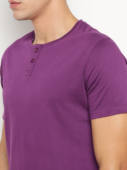 Appulse Men's Short Sleeve Henley T-Shirt | Men | Premium Cotton | Activewear | Athleisure
