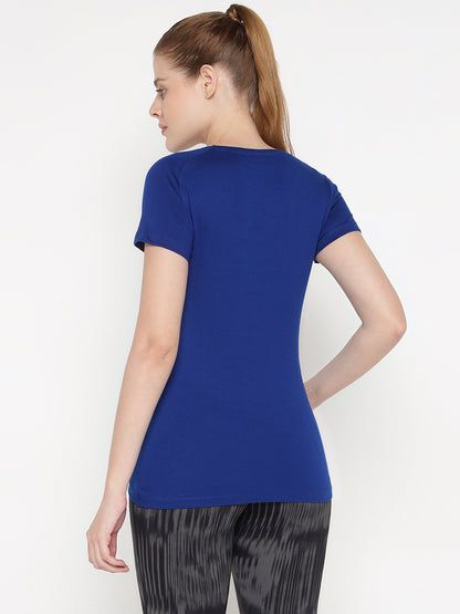 Appulse Women's Short Sleeve Round Neck Bottom Cross Over T-Shirt | Women | Premium Cotton | Activewear | Athleisure