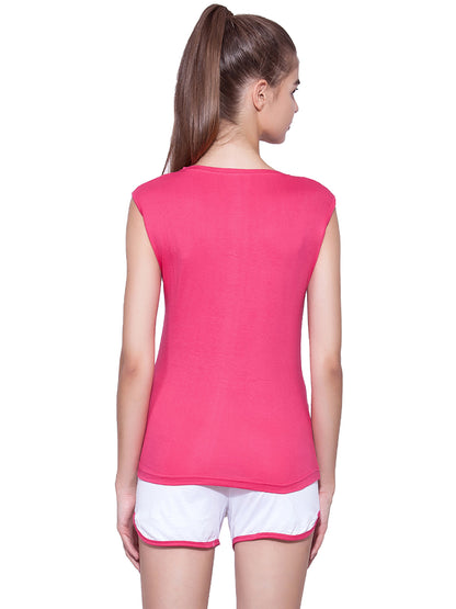 Appulse Women's Sleeveless Henley T-Shirt | Women | Premium Cotton | Activewear | Athleisure