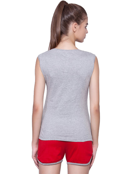 Appulse Women's Sleeveless Henley T-Shirt | Women | Premium Cotton | Activewear | Athleisure