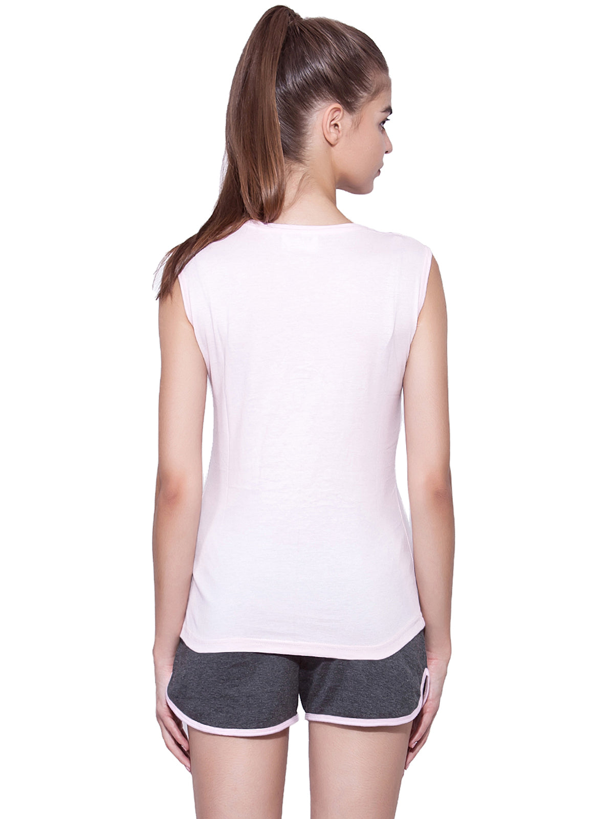 Ap'pulse Women's Sleeveless Henley Tshirt